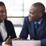 group of business people having meeting